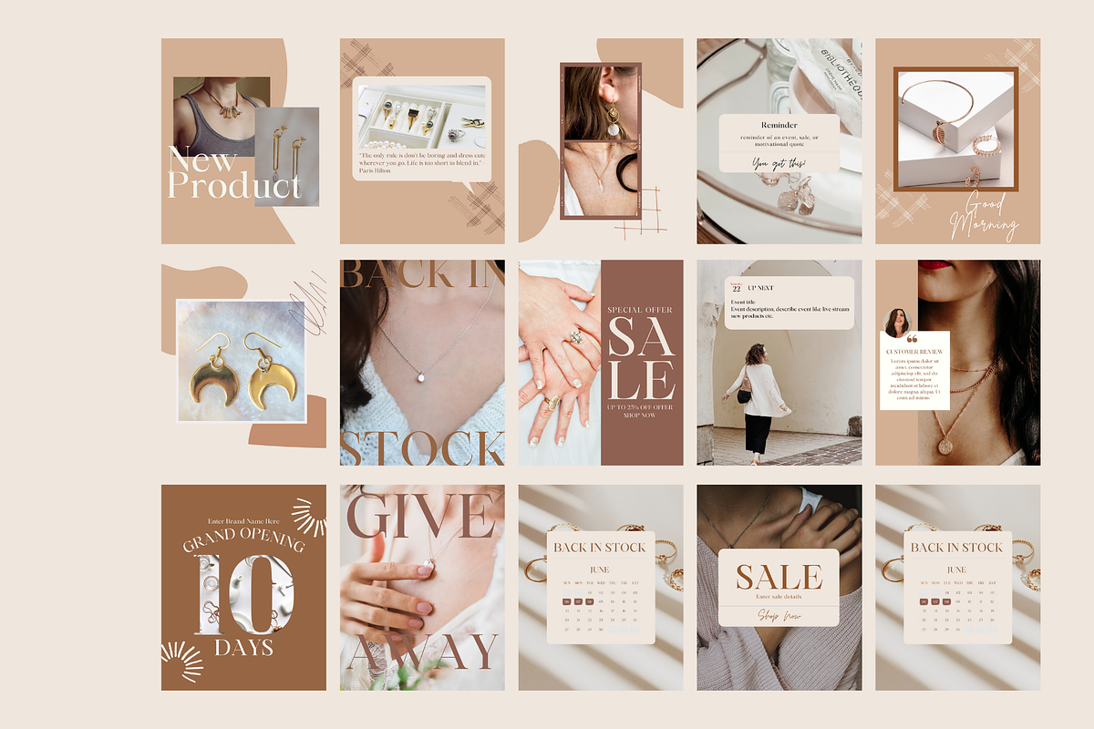 Jewelry Business Instagram Templates, a Social Media Template by Social Assumptions (Photo 7 of 9)