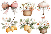 Spring Bloom Watercolor Clipart, an Illustration by Designworld (Thumbnail 3 of 6)