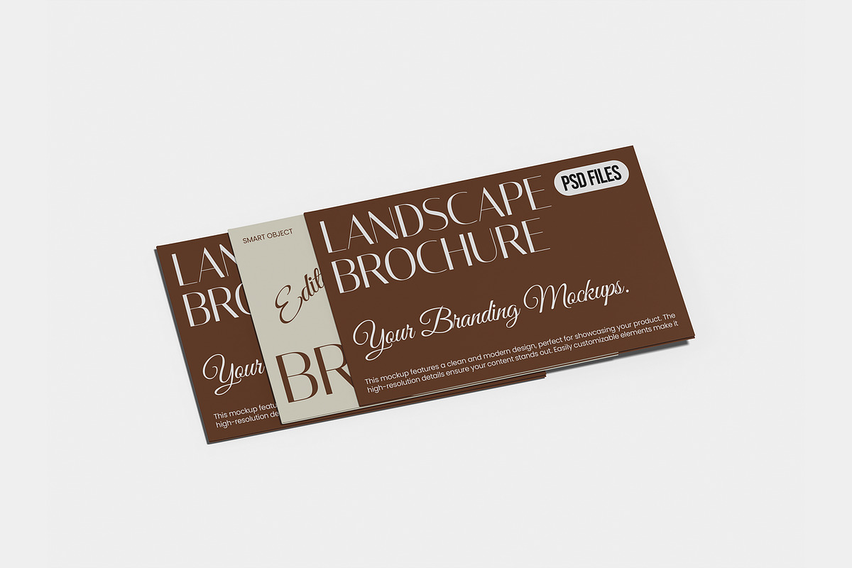 Landscape Brochure Mockup, an Advertising Mockup by Unerispace (Photo 4 of 4)