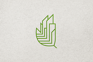 Minimalist Building Nature Logo