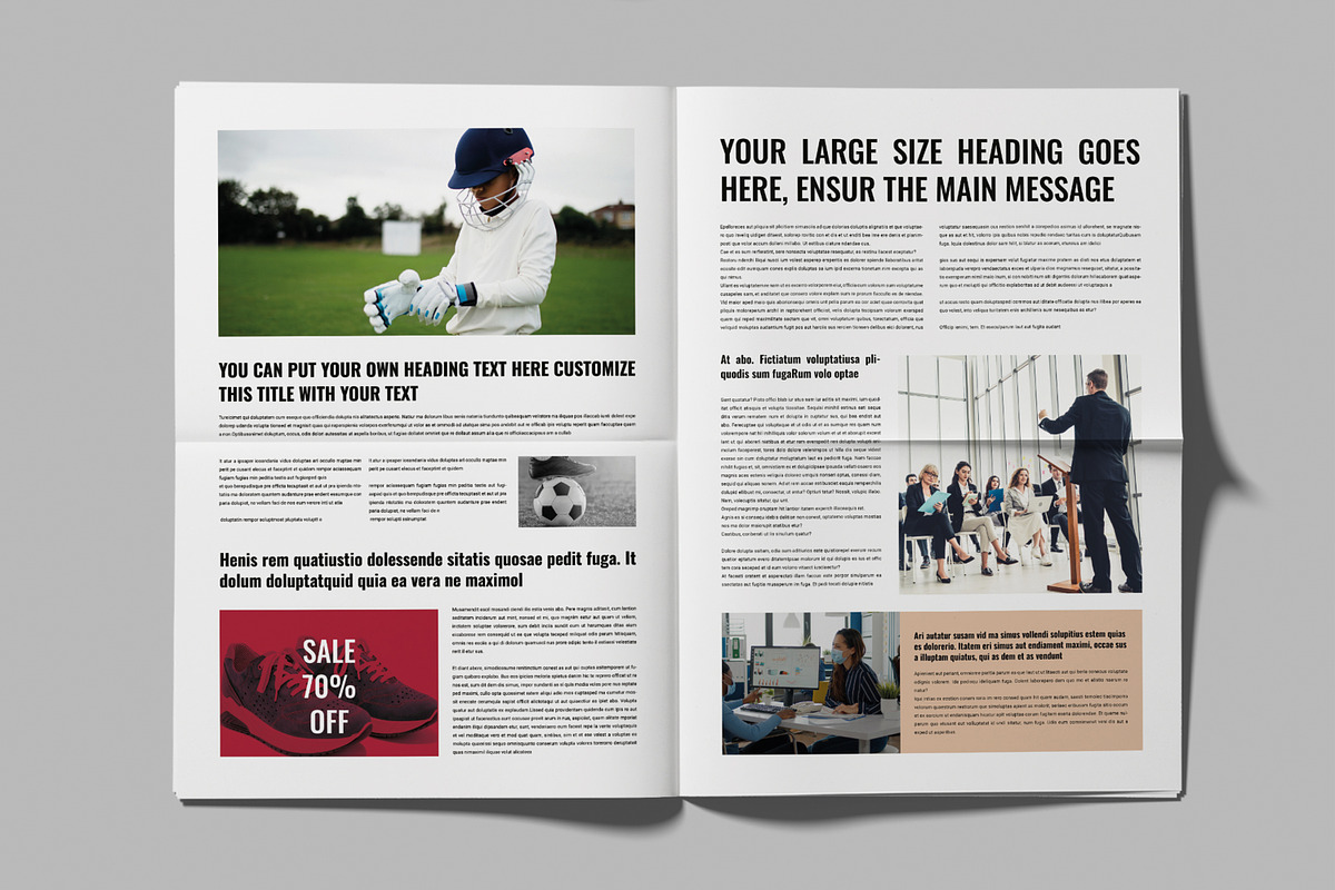 Modern Editable Newspaper Template preview 4