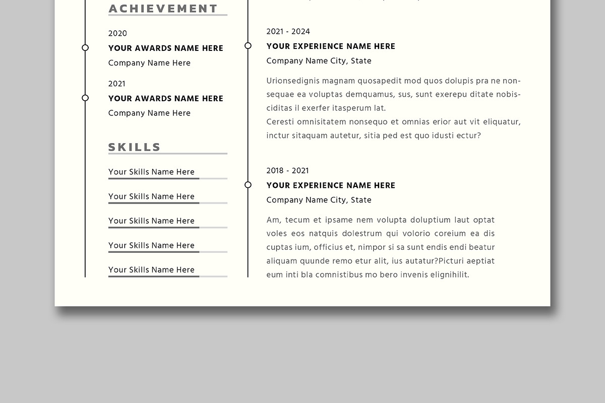 Resume Template Layout, a Resume Template by ContestDesign (Photo 3 of 5)