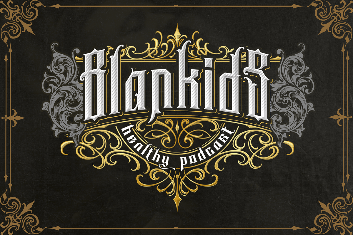 Gomsky Modern Blackletter, a Blackletter Font by dansdesign (Photo 5 of 7)