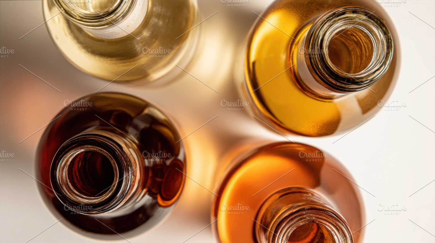 Glass bottles with liquids, a Photo by Beautiful things