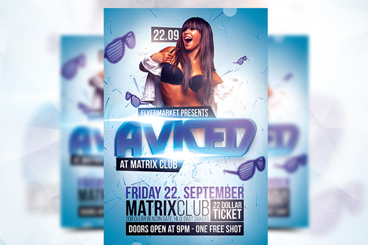 Aviced Party - Flyer Template, a Flyer Template by Flyermarket (Photo 3 of 3)