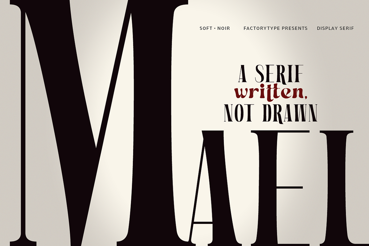 Mael – Luxury Editorial Serif, a Serif Font by FactoryType Studio (Photo 1 of 11)