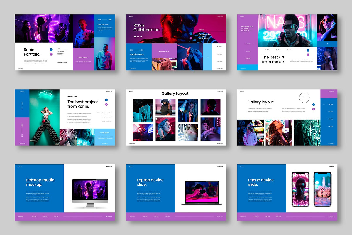 Ronin - Business Google Slide, a Presentation Template by Dens Creative Studio (Photo 4 of 6)