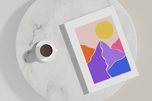 Minimalist Boho Landscape Clipart