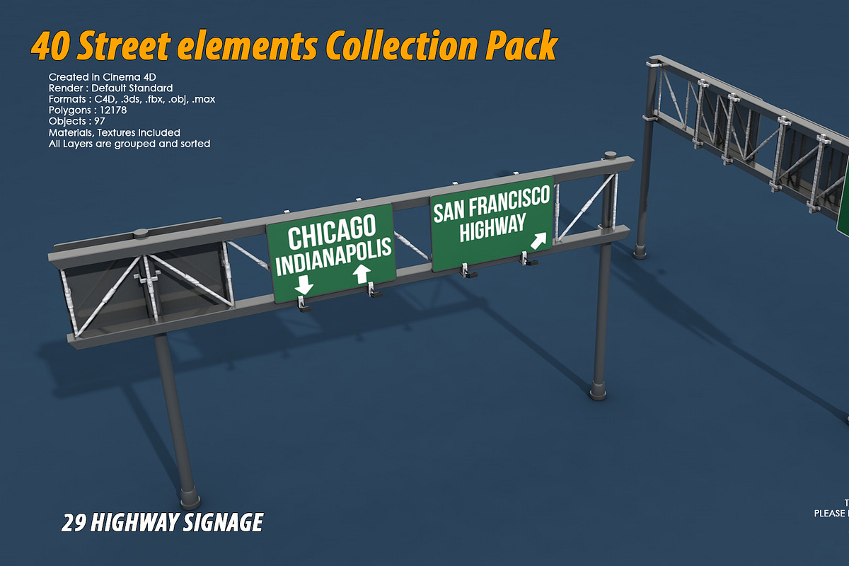 40 Street elements Collection Pack, an Architecture 3D Model by multimedia4ds (Photo 58 of 70)