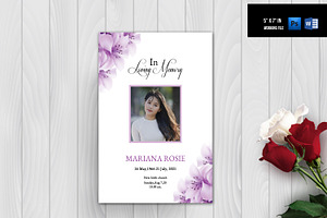 Funeral Floral Announcement Card