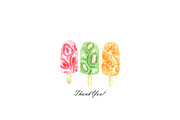 Colorful watercolor ice cream, a Food Illustration by OlDm_Shop (Thumbnail 10 of 10)