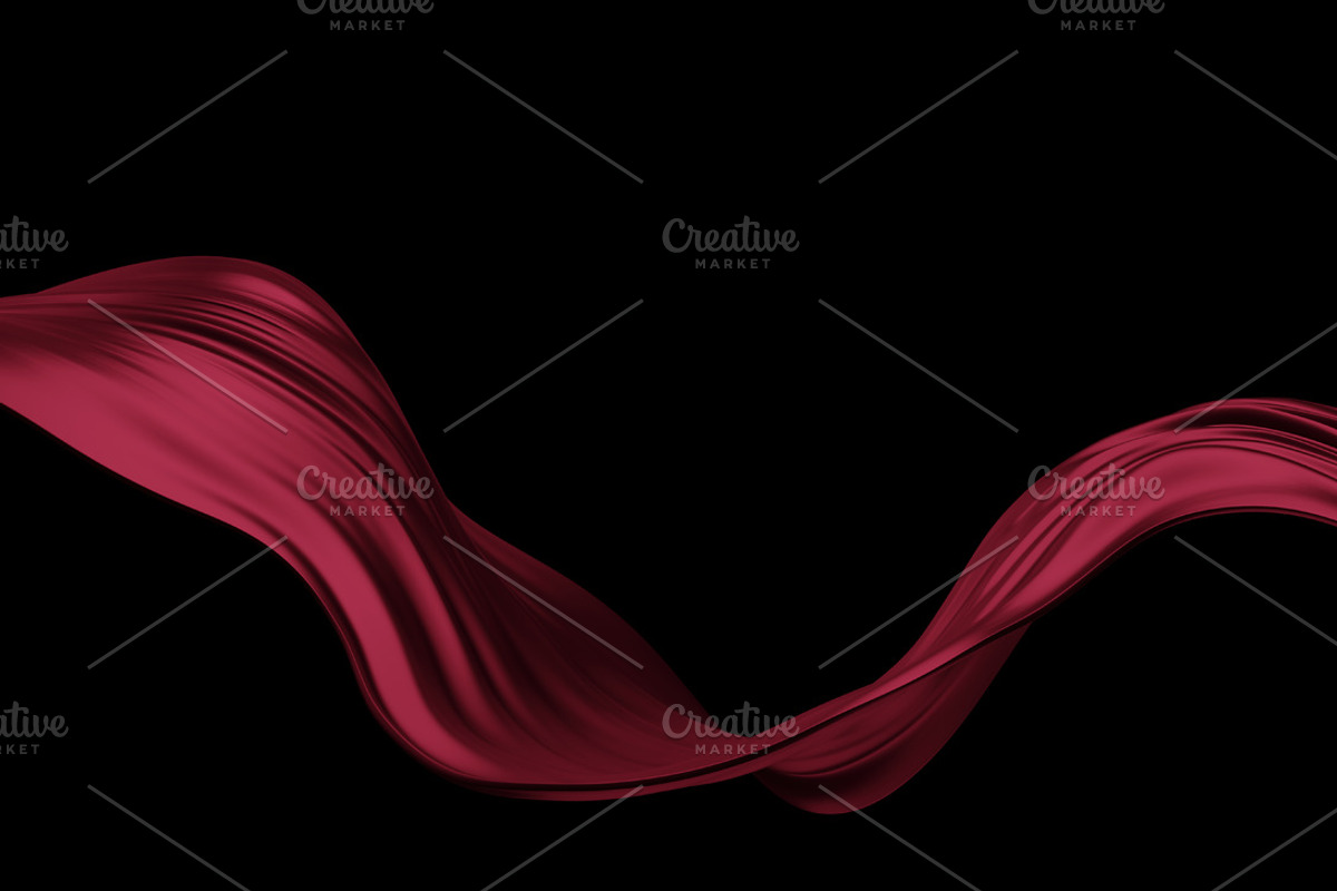 Red wine fabric on black background, an Object Illustration by ArtBackground