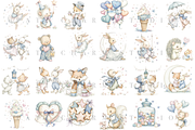 40 Pastel Baby Animals Clipart Set, an Animal Illustration by Pati Charm Studio (Thumbnail 2 of 6)