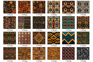 81 African Abstract Seamless Pattern