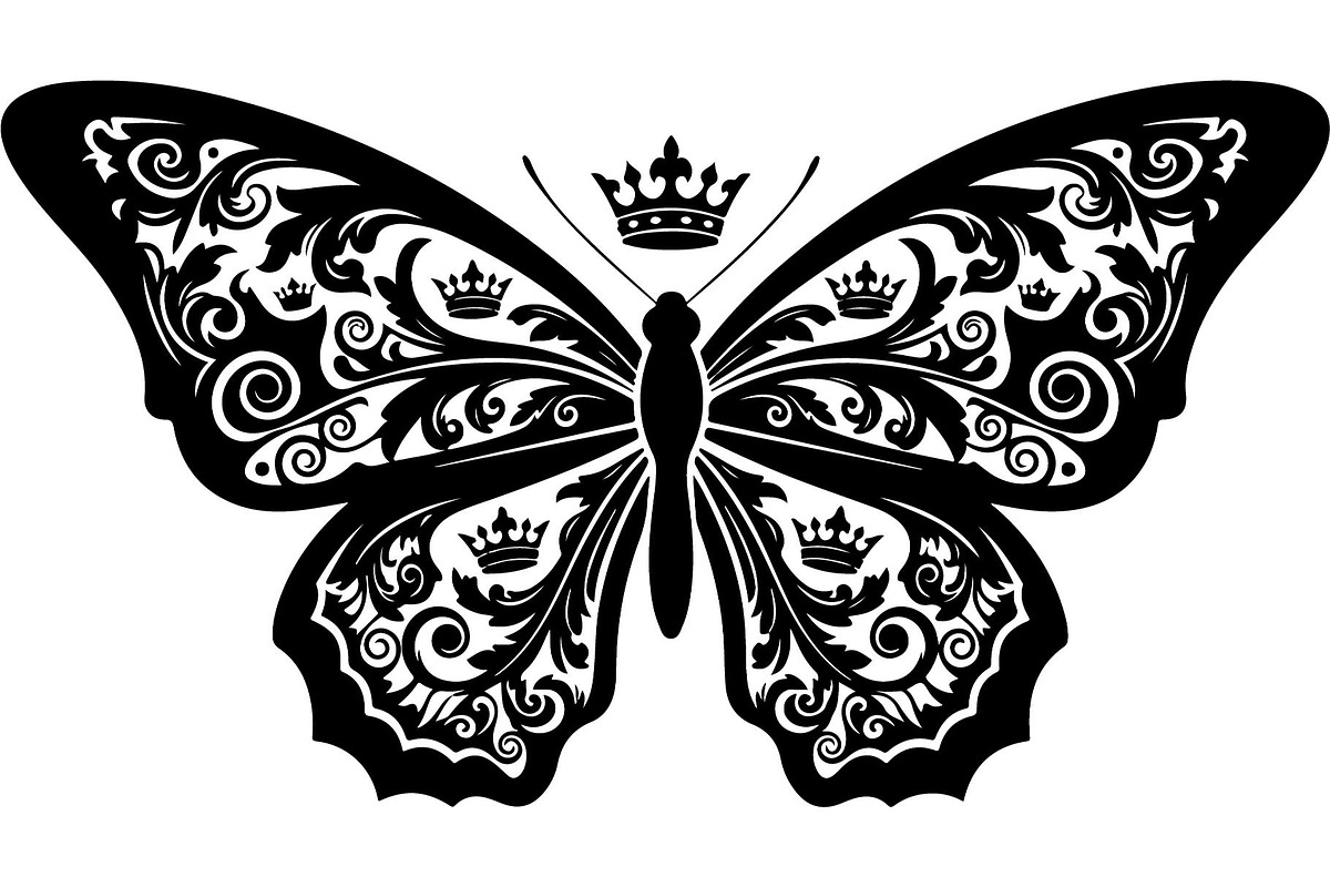 Elegant Butterfly Silhouette, an Object Graphic by Designer_Momina (Photo 16 of 20)