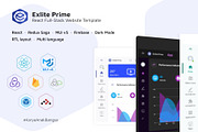 Exlite - React Admin Dashboard, a React Template by UInstrument (Thumbnail 1 of 10)