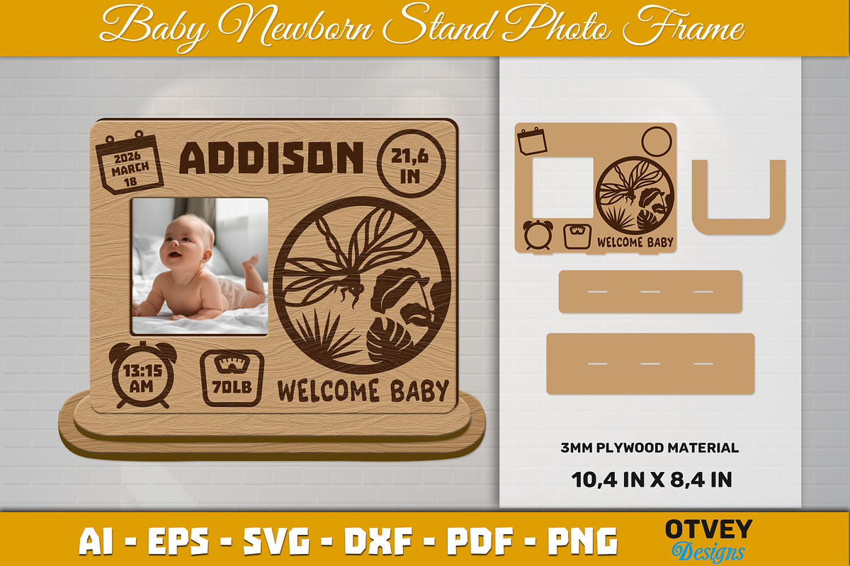 Baby Newborn Stand Dragon Fly Laser, an Object Graphic by OTVEY DESIGN (Photo 2 of 13)