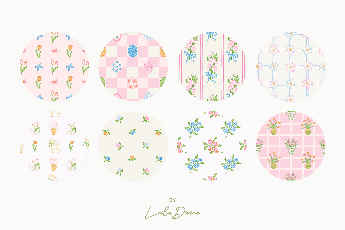Spring Charm Clipart & Patterns, an Object Graphic by Leila Divine (Photo 15 of 17)