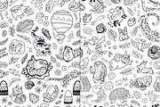 32 Seamless Coloring Patterns, a Pattern Graphic by PenguinHouse (Thumbnail 2 of 14)