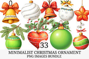 Minimalist Christmas Ornament Clipar, an Illustration by Craft Nest