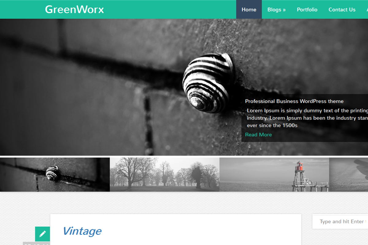 GreenWorx, a WordPress Template by themeworx (Photo 1 of 5)