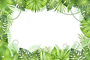 Jungle Background. Tropical Leaves