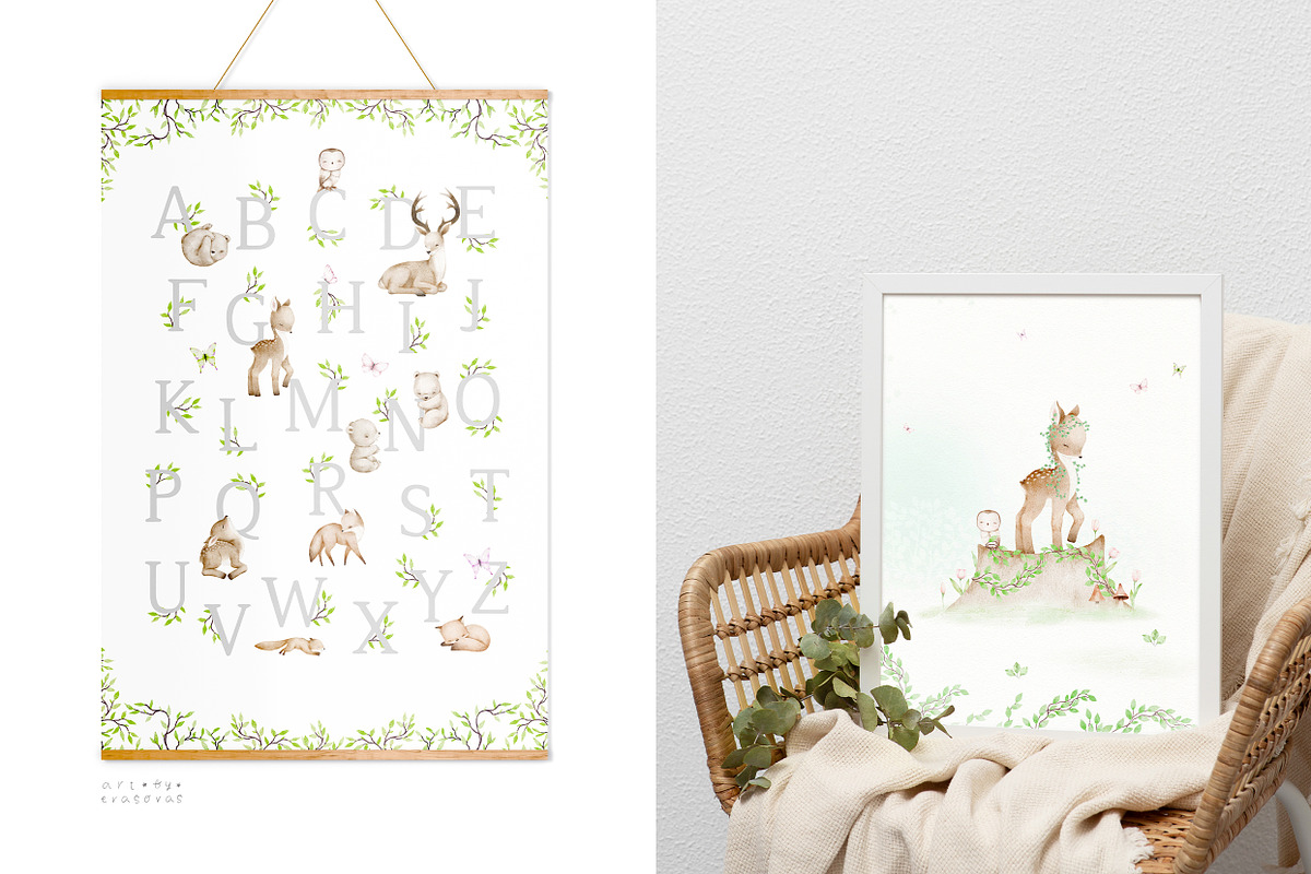 SPRING MELODY watercolor set, an Animal Illustration by erasovas (Photo 6 of 13)