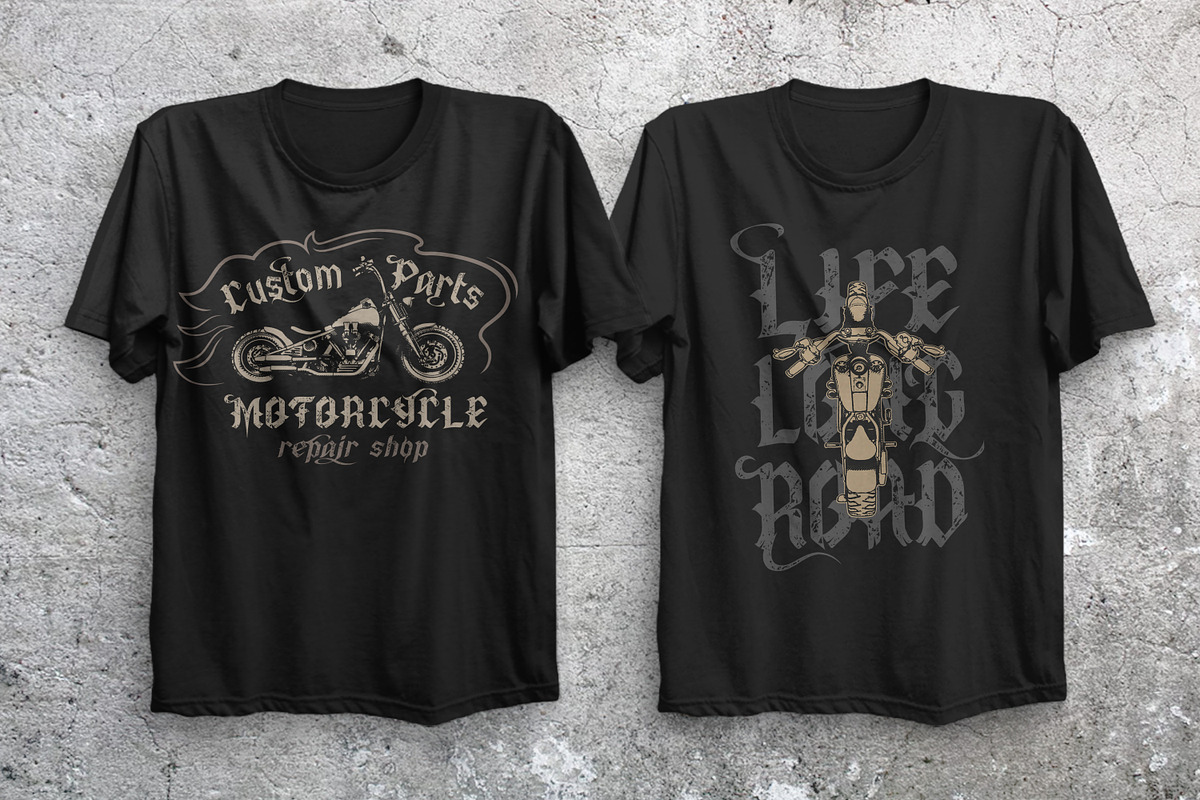 Old Biker. Gothic style vintage labe, a Font by Fractal fonts & graphics (Photo 14 of 17)