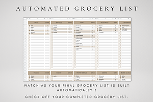 Digital Menu Template Google Sheets