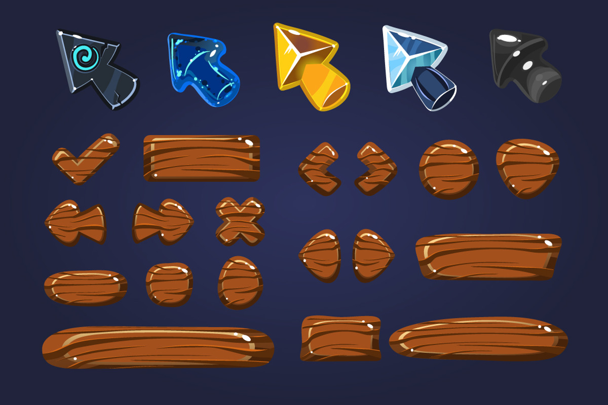 Game elements, a Texture Illustration by TopVectors