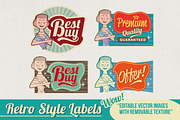 80+ Retro & Vintage Style Labels, a Branding & Logo Template by ThePhoton (Thumbnail 3 of 9)