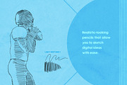 Pack of Pencils+ Procreate Brushes, a Brush Add-On by Tim Hankins Design (Thumbnail 4 of 6)
