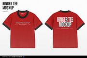 Ringer Tee Mockup, a Shirt Mockup by Irhasalfahad (Thumbnail 1 of 4)