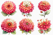 Whimsical Spring Dahlia Flower Png, an Illustration by Craft Nest (Thumbnail 4 of 11)