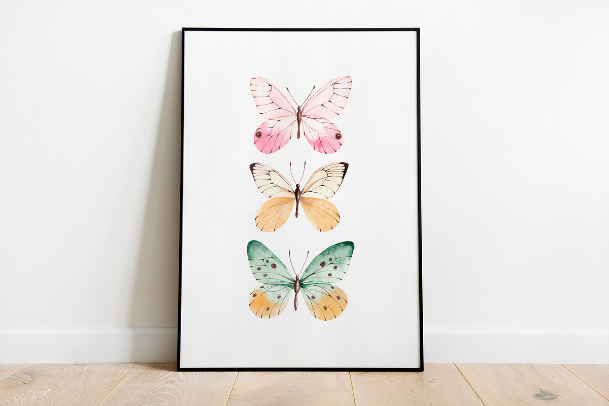 Watercolor Butterfly Set, a Texture Illustration by YuliyaArtGarden (Photo 2 of 9)