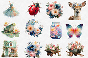 Magical Spring Garden Clipart, an Illustration by Designworld (Thumbnail 2 of 6)