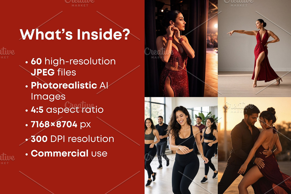 Latina Dance Stock Photos Bundle, a Person Photo by Selenique Studio (Photo 2 of 9)
