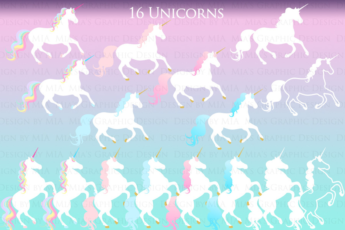 Magical Unicorns, Einhorn, White, an Illustration by Mia's Graphic Design (Photo 4 of 9)