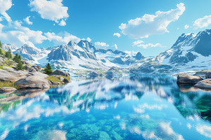 Crystal clear alpine lake, a Nature Photo by MistyDay