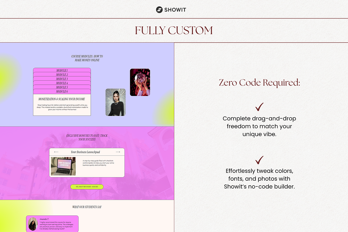 Showit Sales Page Template for Coach, a Websites & App Template by OliaMuseDesign (Photo 3 of 6)