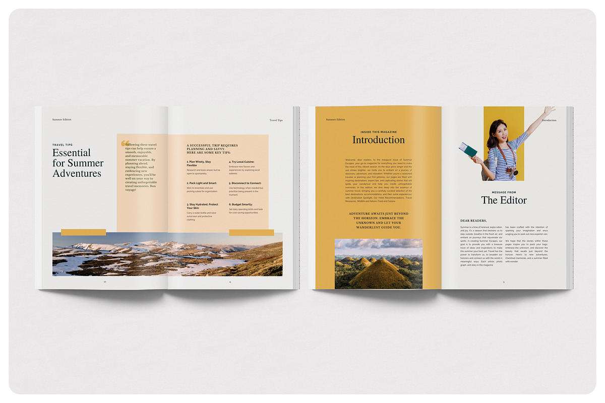 SUNSCAPE Travel Magazine, a Magazine Template by BlancaLab Studio (Photo 3 of 9)