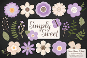 Lavender Flowers Clipart, an Illustration by Amanda Ilkov (Thumbnail 2 of 4)