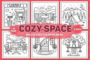 Bold & Easy Cozy Space Vol- 02, a Decorative Illustration by Coco Bloom