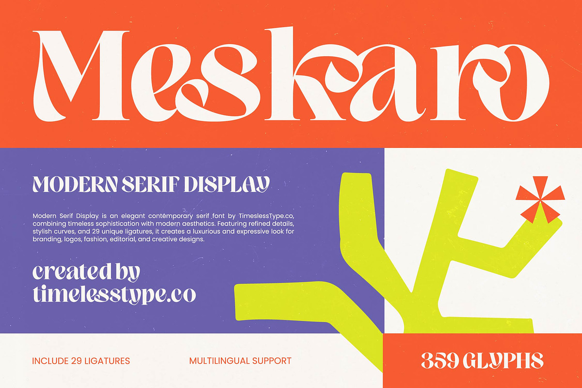 Meskaro Modern Serif Display, a Serif Font by timelesstype.co (Photo 1 of 10)