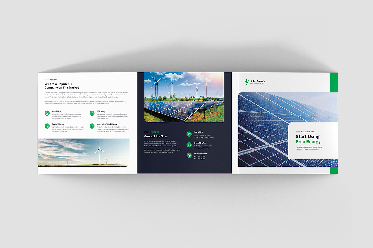 Solar Energy Brochure Trifold Square, a Brochure Template by artbart (Photo 5 of 8)