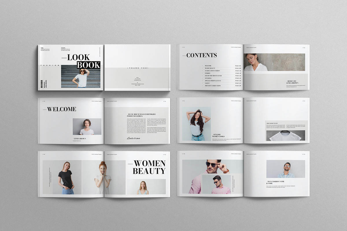 Fashion Lookbook Template Landscape, a Magazine Template by Work-Envance (Photo 10 of 12)