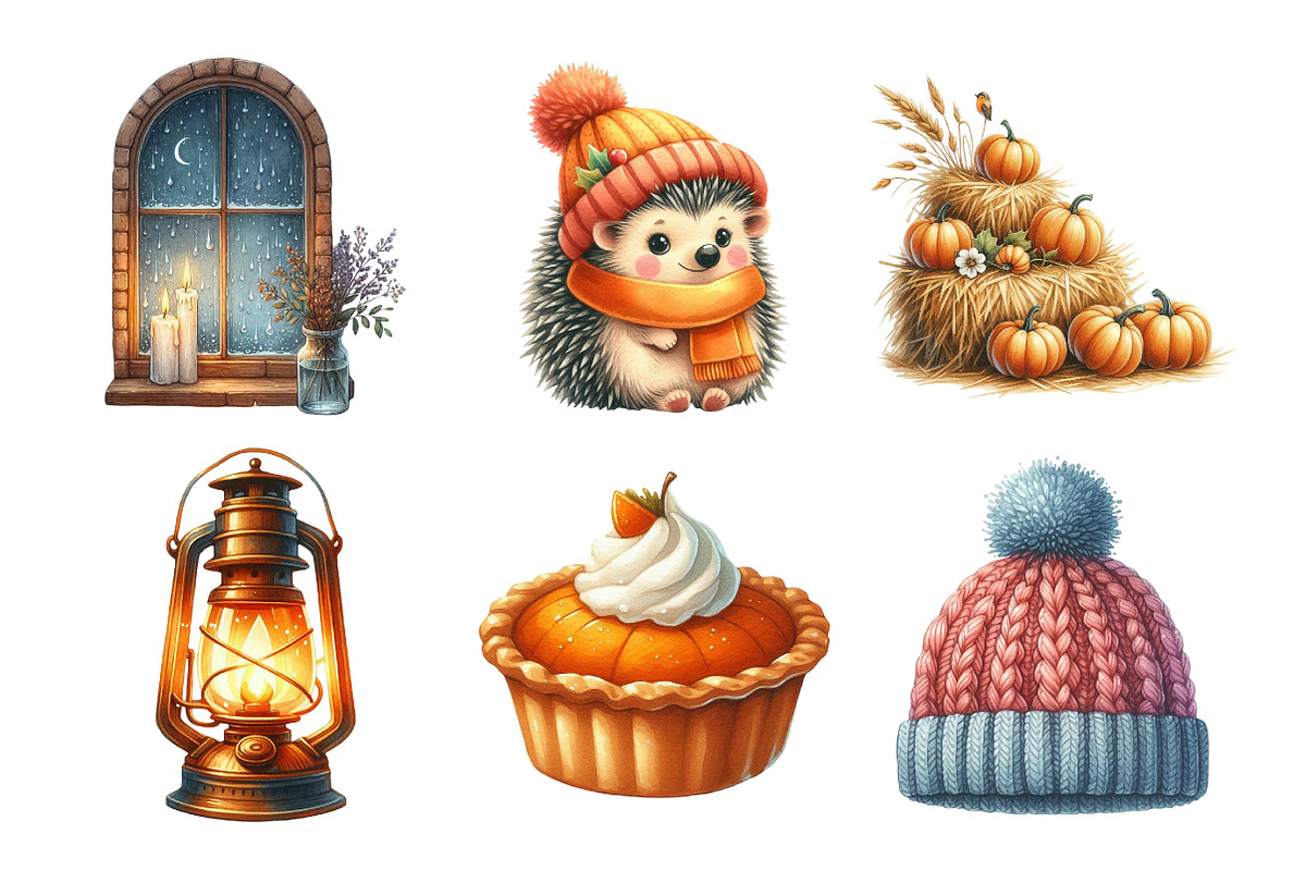 Autumn Fall Days Clipart Bundle, an Illustration by Daily.Designs (Photo 2 of 5)