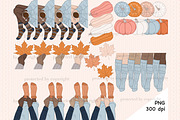 Sweater Weather Clipart, an Illustration by GlamArtZhanna (Thumbnail 3 of 4)