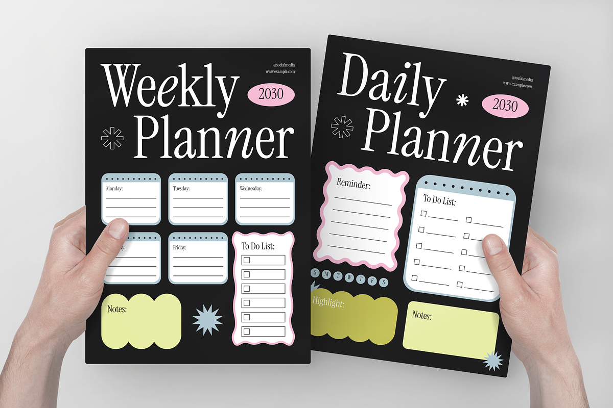 Daily And Weekly Planner, a Flyer Template by Annora Studio (Photo 6 of 6)