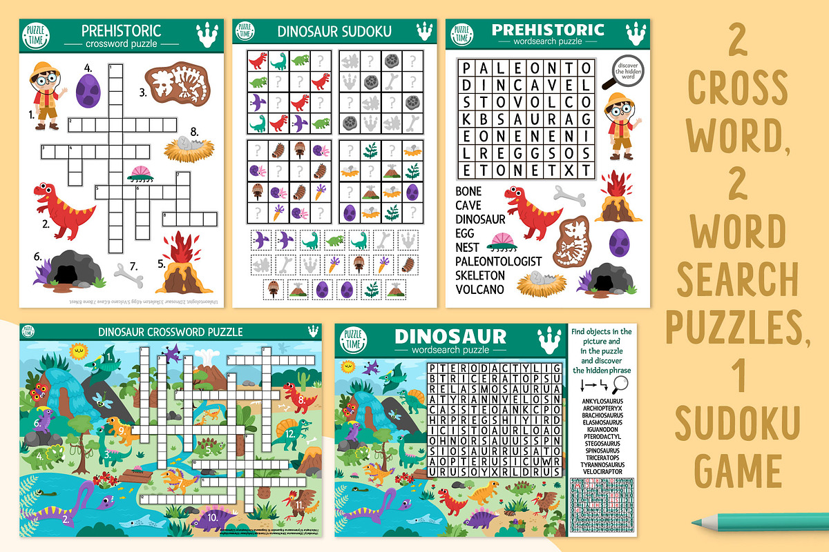 Dinosaur games and activities, an Education Illustration by Lexi Claus (Photo 8 of 15)